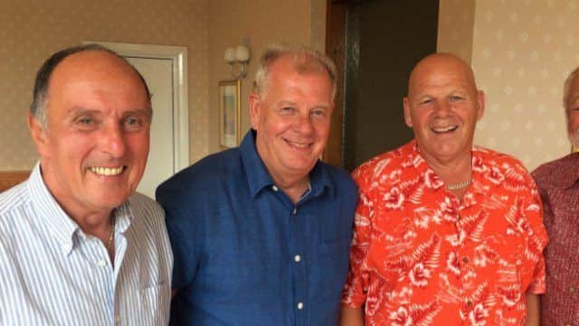 The Away Day winning team of Mike Thornton, John Booth, seniors captain Brian White, and Alan Donaldson EMN-180731-125737002