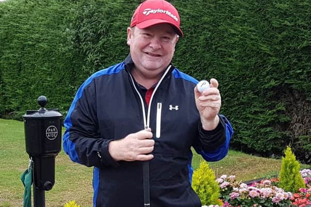 Peter Poolan may keep this ball for posterity after a hole-in-one helped him to victory EMN-180731-124601002