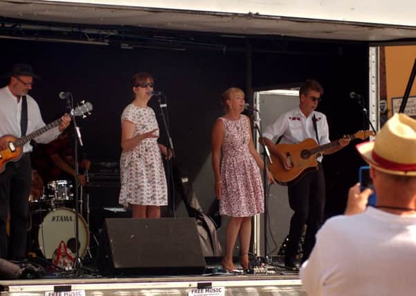 Ruby Doos on the main stage in the Market Place PHOTO: Tim Williams
