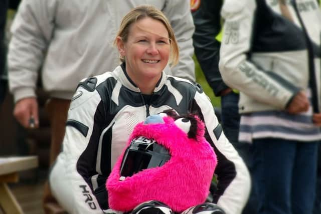 Claire Lomas pictured on her Ride2Recovery charity rideout in 2017 EMN-180208-131723001