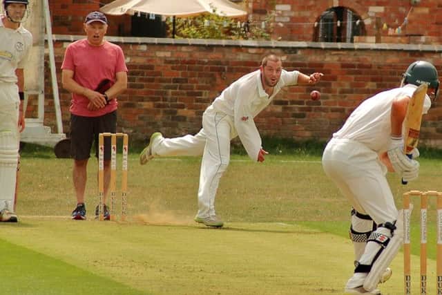 Ben Redwood sends one down, but it was the batsman who had the upper hand at the All England Ground EMN-180708-191143002