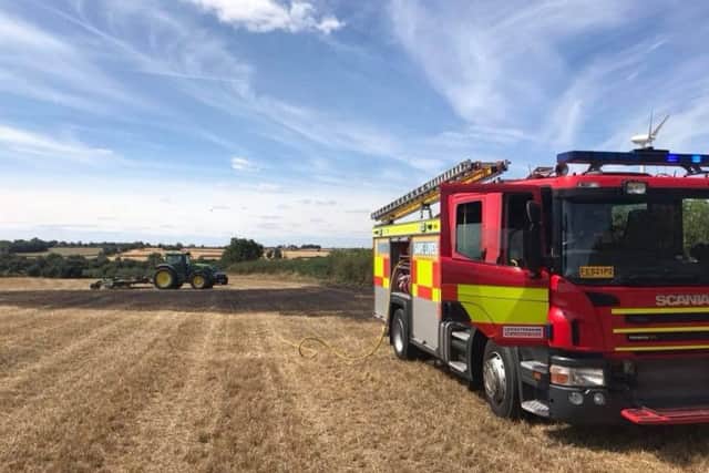 Firefighters tackle a field blaze at Burrough-on-the-hill
PHOTO LEICS FIRE SERVICE EMN-180813-115130001