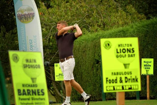 On the tee at the Lions golf day EMN-180822-100044002