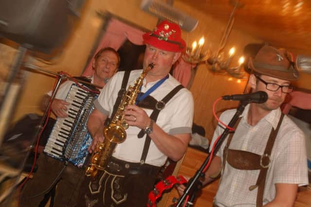 The Bierkeller Schunklers provide some oompah to the evening PHOTO: Tim Williams
