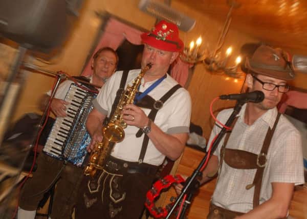 The Bierkeller Schunklers provide some oompah to the evening PHOTO: Tim Williams