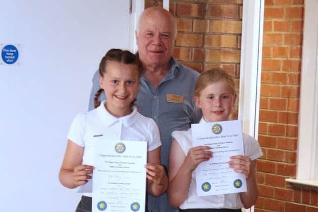 The recipients of a Rotary Star Award at Ab Kettleby Primary School with Rotarian Tony Pick PHOTO: Supplied