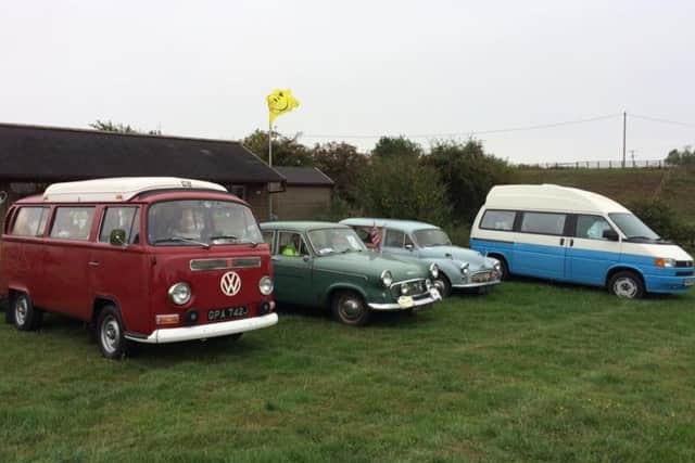 Vehicles on display at The Old Brickyard Tea Garden in Scalford PHOTO: Supplied