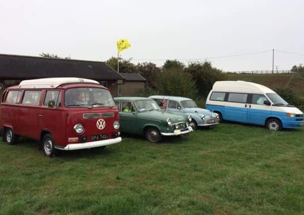 Vehicles on display at The Old Brickyard Tea Garden in Scalford PHOTO: Supplied