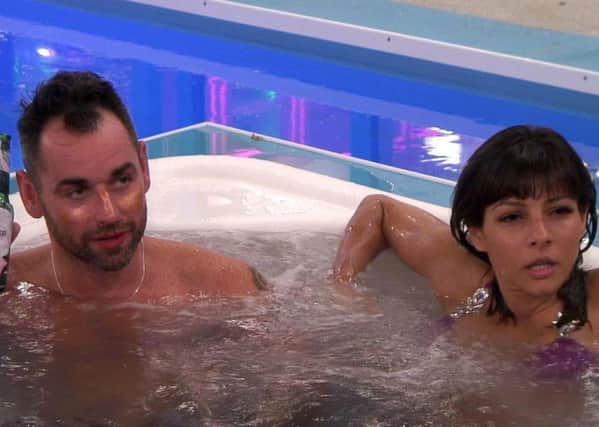 Ben Jardine and Roxanne Pallett pictured in the Celebrity Big Brother house
PHOTO CHANNEL 5 EMN-180828-173436001