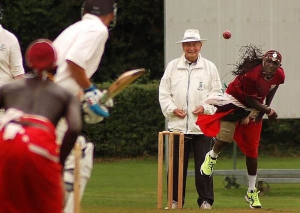 The Maasai Warriors take on the Duchess of Rutland XI at Knipton EMN-180309-124933001