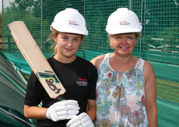 Isobel and mum Sallie thanked Taylor Wimpey for donating towards the New Zealand trip with England's indoor cricket team EMN-180831-171128002
