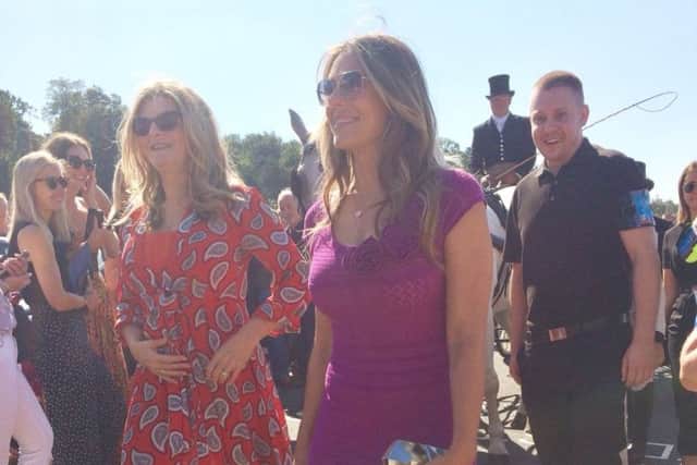 Liz Hurley and Susannah Constantine arrive to officially open The Engine Yard retail park at Belvoir Cast
PHOTO SIAN SLATER EMN-180309-115226001