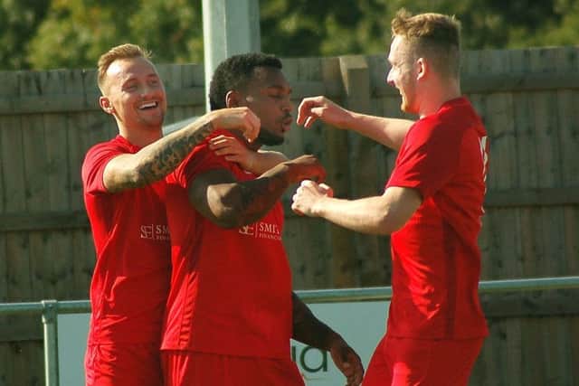Josh Hill (left) and Sam Thorpe celebrate with Reeve EMN-180309-122735002