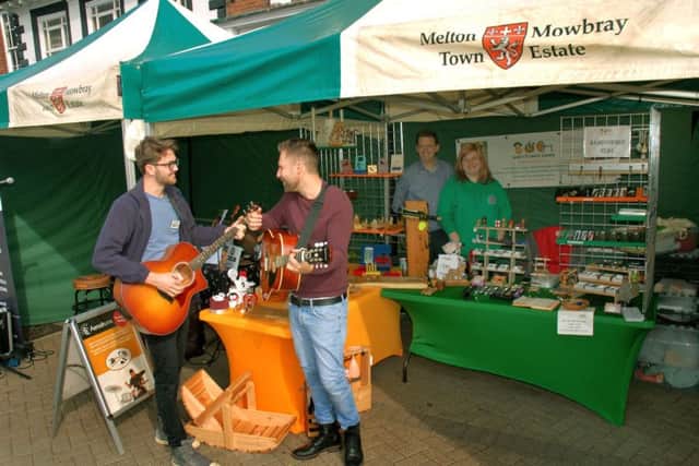 Icon Musics Johnny Fowkes and Ben Wilkins serenade Andy and
