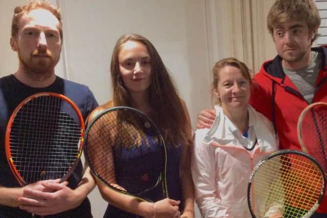 Joe Jackson and Emily Harrison, left, who will take on Penny Hallam and Will Harrison in the mixed doubles final EMN-180918-145049002