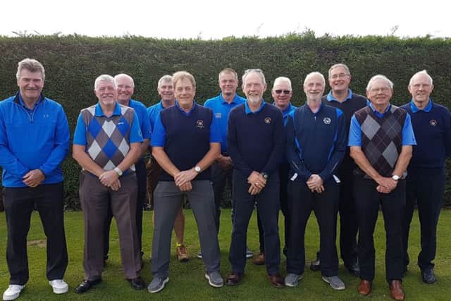 Melton Golf Club's C team line up before their home clash with Kibworth EMN-180918-162316002