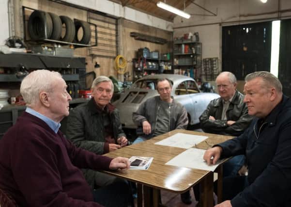 Sir Michael Caine as Brian Reader, Sir Tom Courtenay as John Kenny Collins, Paul Whitehouse as Carl Wood, Jim Broadbent as Terry Perkins and Ray Winstone as Danny Jones PHOTO: PA Photo/StudioCanal/Jack English