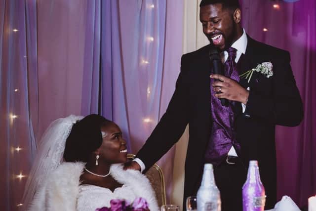 Dr Gyles and Vanetta Morrison at their wedding reception at Scalford Hall Hotel.
PHOTO Megan Wilson EMN-180926-121808001