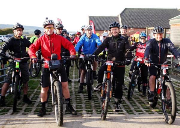 Riders at the start line in Redmile PHOTO: Supplied