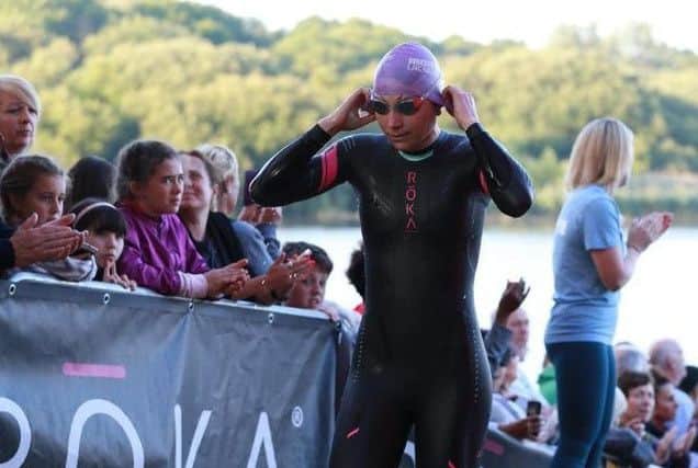 After completing the 2.4-mile open water swim at the UK Ironman EMN-181010-111816002