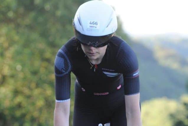 Bex rode 112 miles on the bike during the epic Ironman test EMN-181010-111826002
