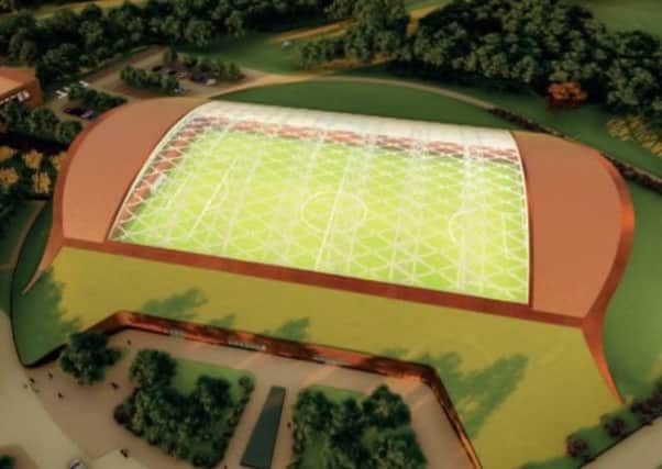 An artist's impression of the proposed new indoor pitch at Leicester City FC's planned new training ground near Seagrave EMN-181210-094226001