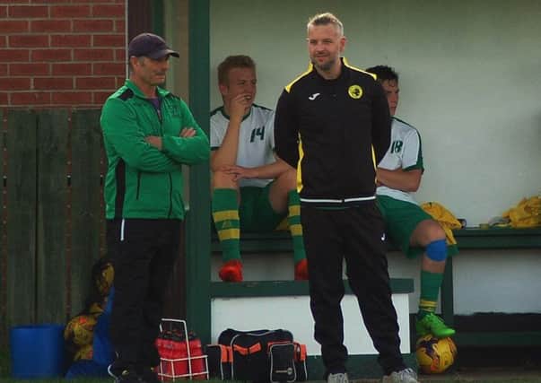 New Holwell manager Neil Miller (right) with assistant Pete Humphries EMN-181017-141434002