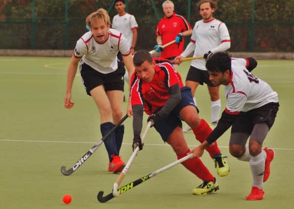 Action from the Seconds' 6-2 home defeat to University of Warwick Thirds. Photo: Tim Williams.