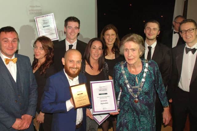 Best New Business was won by Apteekki and sponsored by Melton Borough Council presented by the Mayor of Melton, Councillor Pru Chandler EMN-181022-140435001