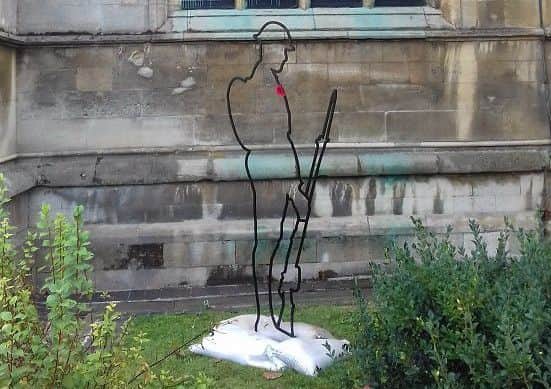 Tommy in the grounds of St Mary's Church PHOTO: Supplied
