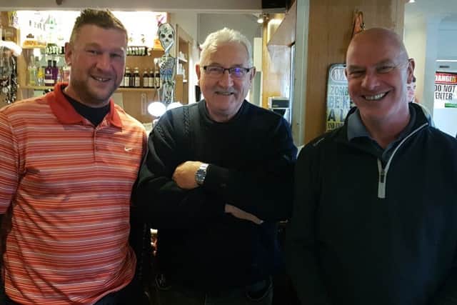 Autumn Trophy round one winners, from left, Anthony Halls, Vic Sproul and Steve Goddard. Not pictured: Julien Kisiel EMN-181030-171132002