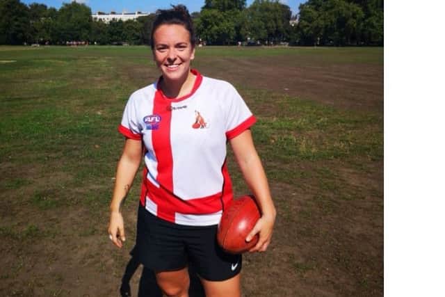 Kayleigh Aylmer is in the England and Great Britain ladies' squads just eight months after taking up Aussie Rules EMN-181031-085326002