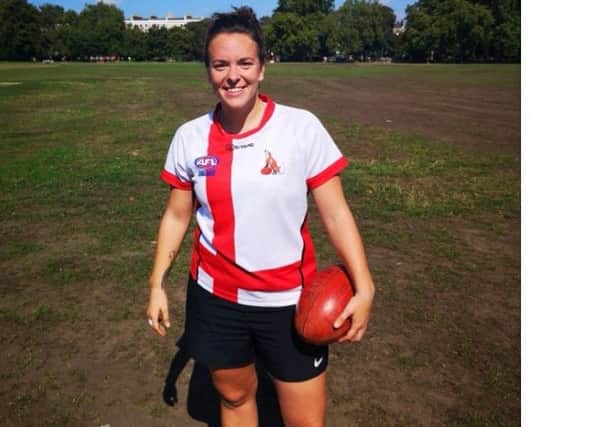 Kayleigh Aylmer is in the England and Great Britain ladies' squads just eight months after taking up Aussie Rules EMN-181031-085326002