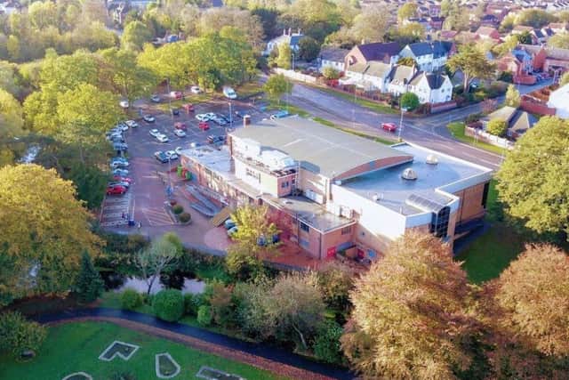 An aerial view of Waterfield Leisure Centre in Melton
PHOTO Mark @ Aerialview360 EMN-181031-095025001