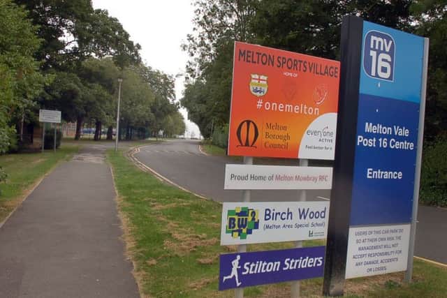 The approach to the Melton Sports Village off Burton Road EMN-181031-095247001