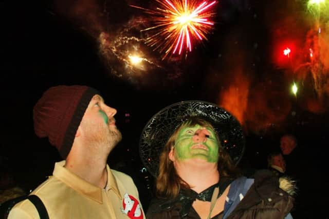 Tom Styles and Lisa Taylor enjoy the firework display PHOTO: Tim Williams