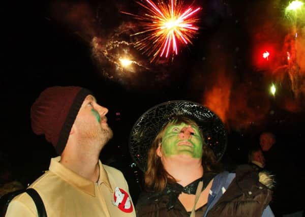 Tom Styles and Lisa Taylor enjoy the firework display PHOTO: Tim Williams