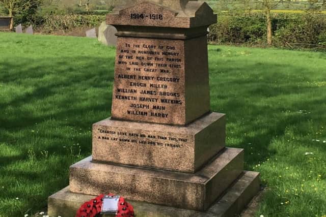 War memorial at Nether Broughton PHOTO: Supplied