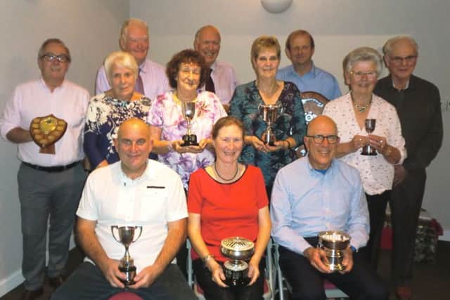 Belvoir Vale prizewinners, from left, seated  Richard Warrener, Penny Carlton, Colin Macnab; standing  John Shaw, Daphne Birch, Brian Birch, Viv Pugh, Geoff Harrop, Sue Britton, David Carlton, Josie Exton, Gordon Crooke. EMN-180811-092625002