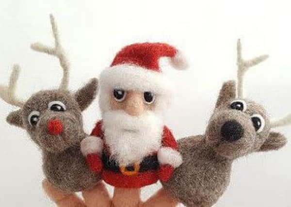 Festive needle-felted wool sculptures PHOTO: Supplied