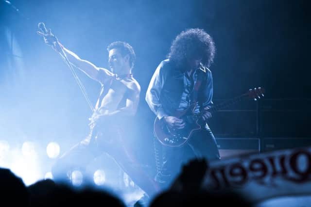 Rami Malek as Freddie Mercury and Gwilym Lee as Brian May PHOTO: PA Photo/Twentieth Century Fox Film Corporation/Alex Bailey