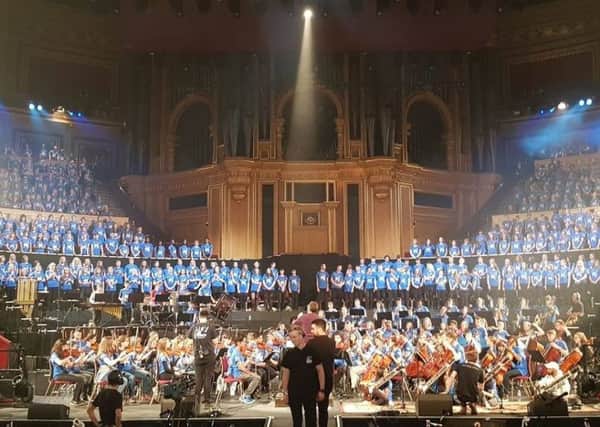 Schoolchildren from Melton, Gaddesby and Syston perform at a youth proms concert at the Royal Albert Hall in London EMN-180911-101145001