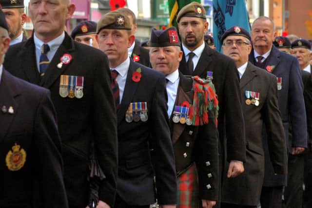 Vets from the armed forces march in the Melton Remembrance Sunday parade EMN-181211-104912001
