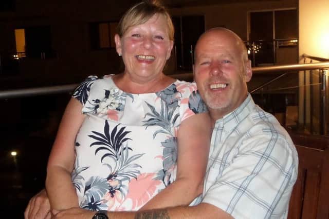 Julie Jamson, who died on a family holiday in Tenerife, pictured with her husband Trevor EMN-181113-152201001