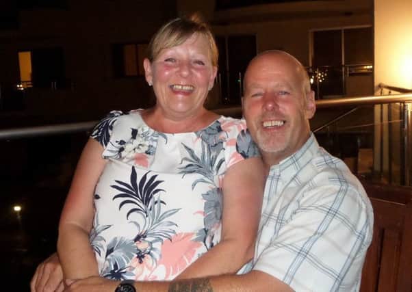Julie Jamson, who died on a family holiday in Tenerife, pictured with her husband Trevor EMN-181113-152201001