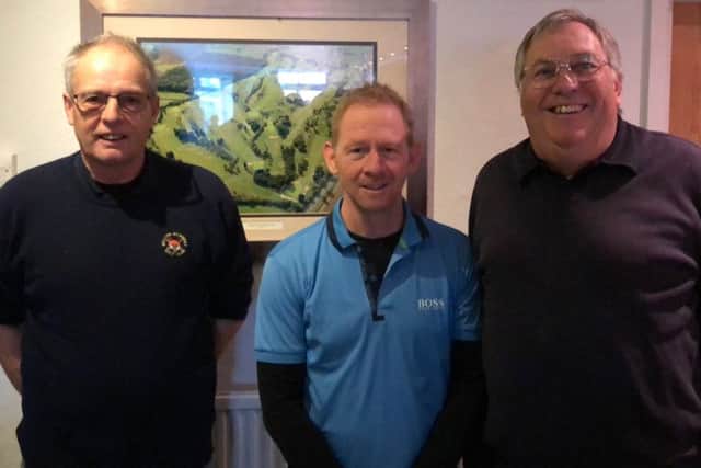 The trio of, from left, Dick Chapman, Paul Gough and Richard Haines won the latest round of the Autumn Trophy EMN-181120-150335002