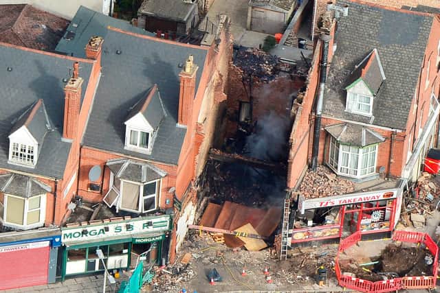 The devastation following the blast. Photo: SWNS
