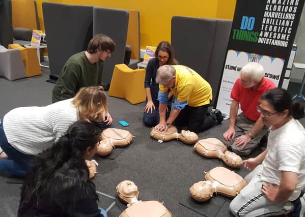 A CPR training demonstration underway PHOTO: Supplied