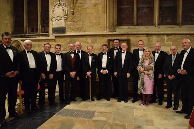Past chairs of the Melton NFU with current committee members celebrate the branch's centenary with a dinner at the town's St Mary's Church
PHOTO PHIL BALDING EMN-181120-104725001