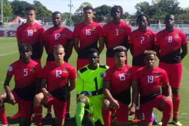 Cole (number 16) with the Antigua and Barbuda U20s team EMN-181120-144349002